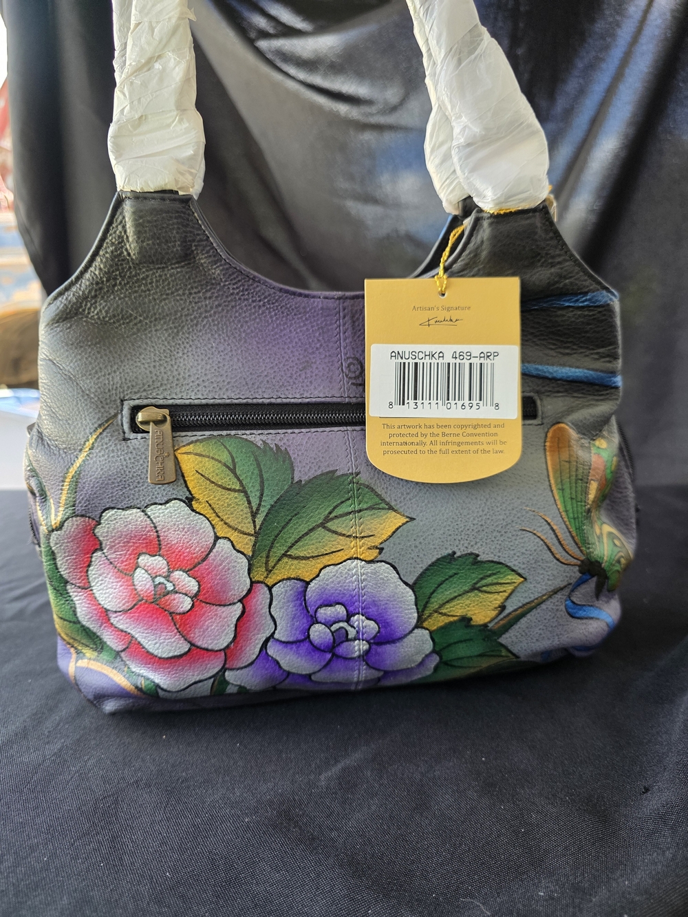 Anuschka Hand-Painted Floral Leather Hobo Bag - Multicolor